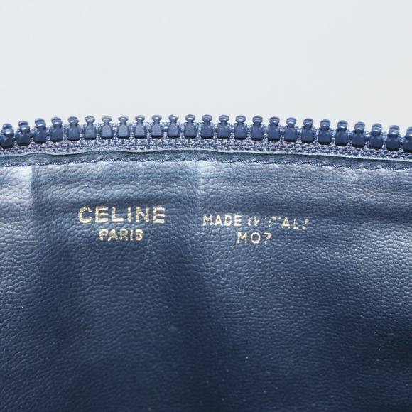 CELINE Macadam Canvas Clutch Bag Navy Auth 69236 - Picture 13 of 16